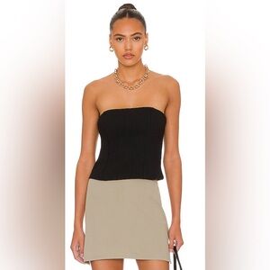 ANINE BING Thea Top in Black in Color Black Size Small